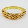 514157 red in gold  bangle
